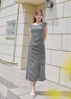 herlipto】French Chic Gingham Dress - メルカリ