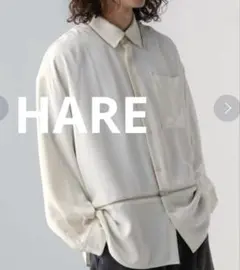 ★美品★HARE ハレ 2wayジップデザイン長袖シャツ　ホワイト　FREE