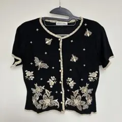 Christian Dior 黒 半袖カーディガン