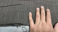 RWDORO−13 カリン泥染めコットン生地*10m 天然草木染め　手紡手織