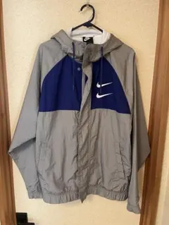 Nike SWOOSH ナイロンジャケット グレー/ネイビー