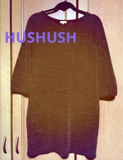 HUSHUSH ワンピース チュニック 七分袖