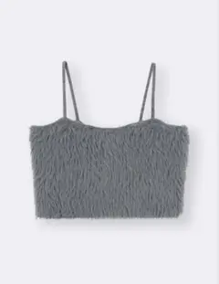 GU ビスチェ　ファー　新品未使用　グレー　匿名配送　最安値