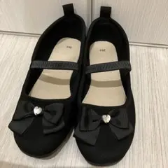 【コメント必読】フォーマルシューズ　20cm 黒　女の子　リボン　バレエシューズ