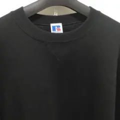 ラッセルアスレチック　黒　無地　L 　　前V　USA製