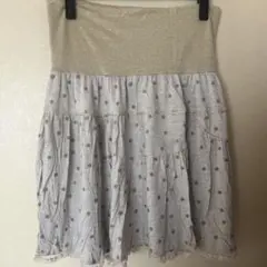 ドット柄フレアスカート グレーのサムネイル
