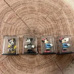 ディズニー　ガチャガチャ　レトロ　ミニフィギュア　ミニー フィギュア 4体セット