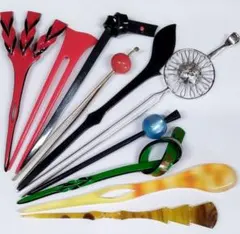 かんざし　髪飾り　七五三　成人式　正月　着物　レトロ　おまとめ10本