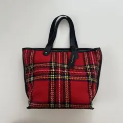 cache cache カシュカシュ チェック柄 トートバッグ 赤のサムネイル
