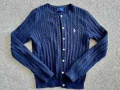 POLO RALPH LAUREN ミニケーブルニット カーディガン M/140