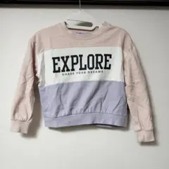 しまむら トレーナー キッズ 120 ピンク 紫