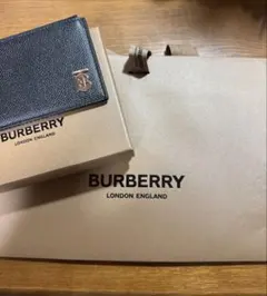 新品未使用級　BURBERRY ブラックレザー コインケース　パスケース