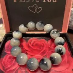 天然石ブレスレット　ブルールチルクォーツ　 大玉