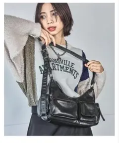 PAGE BOY ショルダーバッグ黒のサムネイル