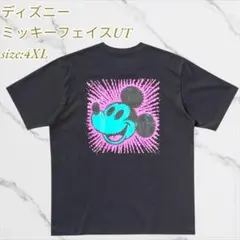 新品•未使用 ディズニー ミッキーフェイス UT Tシャツ 4XL 送料無料