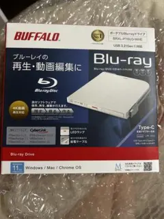 BUFFALO ポータブルブルーレイドライブ BRXL-PT6U3-WHE - メルカリ