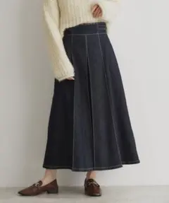 THE SHOP TK デニムタックスカート　サイズL