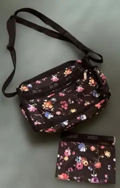 レスポ　花柄ミニショルダー　ポーチセット　フラワー