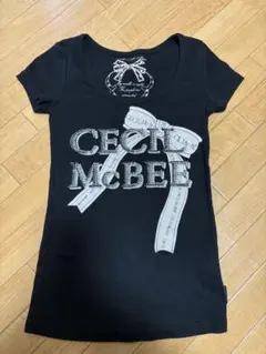 CECIL McBEEブラック 半袖 Tシャツ