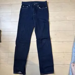 【新品】無印良品　ダークブルー ストレートレッグ デニムパンツ