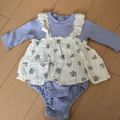 薄紫色ロンパース・カバーオール　70cm