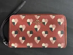Coach ハート柄　レザー　長財布