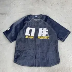 00s alphanumeric コーティング　シャイニー　ベースボールシャツのサムネイル