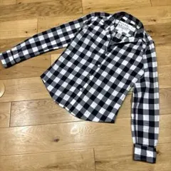 【Frank&Eileen】かわいいブロックチェック柄オープンカラーシャツ✳︎XS