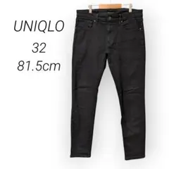 ユニクロ ウルトラストレッチスキニーフィットジーンズ【32/81.5cm】黒