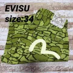 超入手困難】 EVISU カモメペイント コットン パンツ 石垣迷彩 日本製