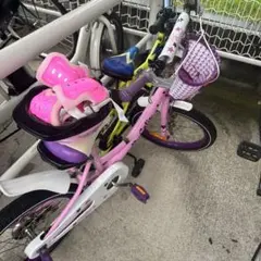 【引き取り限定】トイザらスSweet Pea 幼児用自転車16インチ ピンク花柄 引き取り限定】トイザらスSweet Pea 幼児用自転車16インチ ピンク花柄