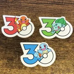 ポケモン 30周年記念 ステッカー ミュウ イーブイ ピカチュウ - メルカリ
