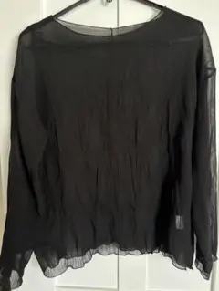 LOWRYS FARM シアーブラウス ブラック レディース　無地のサムネイル