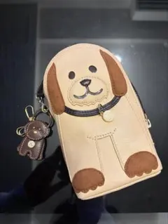 キタムラ　わんちゃん　犬　アクセサリーポーチ　チャーム付