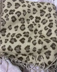 レオパード柄 ヒョウ柄 ブラウン マフラー