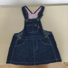 ミキハウス デニム ジャンパースカート サロペット 80 90 女の子