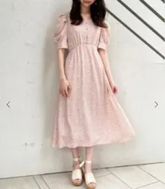 値下げしました　マジェスティックレゴン　未使用 パフスリーブ ロングワンピース