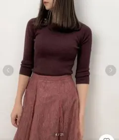 SNIDEL シンプルリブニットプルオーバー