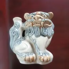 獅子 置物 陶器製 爪楊枝立て