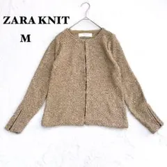 ザラニット ニット カーディガン スパンコール ラメ 長袖 無地 ニット M