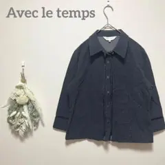Avec le temps アバンルタン　ドット　シャツ　お洒落　綿100%