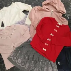 女の子春服110まとめ売り6着セット　ワンピーススカート