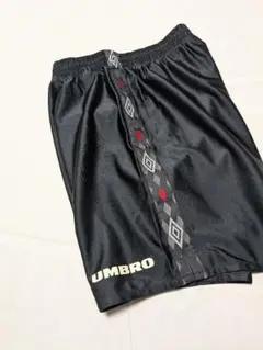 90s 00s UMBRO アンブロ ゲームショーツ サイドラインロゴ ブラック