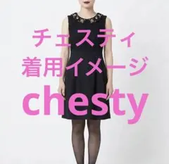 chesty チェスティ　ノースリーブ　ブラック　Aラインワンピース ドレス