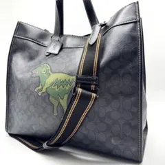 【超美品・使用感少ない✨】コーチ フィールド トート 40 レキシー 恐竜