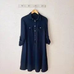ZARA BASIC シャツ　ロングシャツワンピース Sサイズ