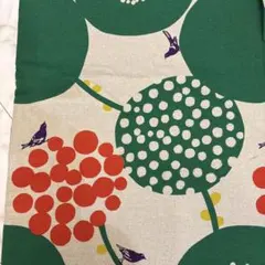echino big berry グリーン綿麻生地