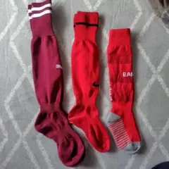 ジュニア　サッカーソックス3足セット（プーマ、ナイキ、バルサ）