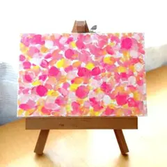 フラワーペタル パープル アクリル画 原画 - メルカリ