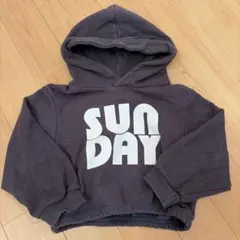 BANANA J SUNDAYロゴ パーカー チャコールグレー